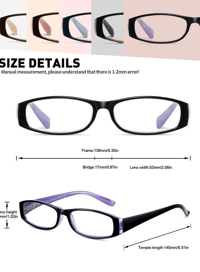 SOCTICK Reading Glasses Blue Light Blocking, 5-Pack Reading Glasses for Women with Comfort Spring Hinges, Anti UV/Glare Readers, *C2 Mix, 2.50x - Image 2