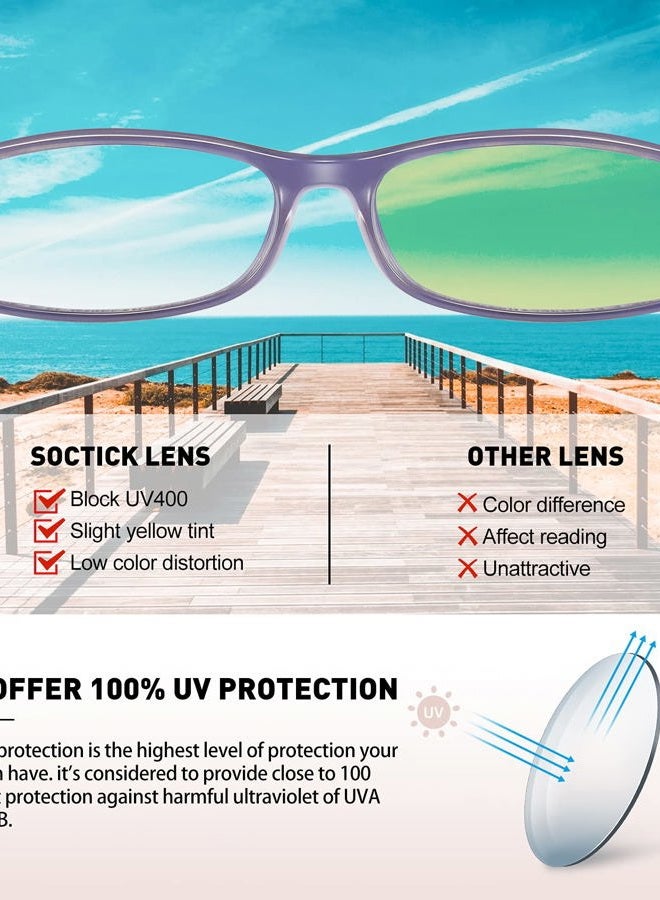 SOCTICK Reading Glasses Blue Light Blocking, 5-Pack Reading Glasses for Women with Comfort Spring Hinges, Anti UV/Glare Readers, *C2 Mix, 2.50x - Image 4