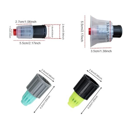 TorSor 3 Pack Water and Foam Nozzle Tips Head Replacement for 18mm Coarse Thread Foam Sprayer Hand Pressure Foaming Pump Blaster Bottle Car Wash Soap Spray Manual Cannon - Image 2