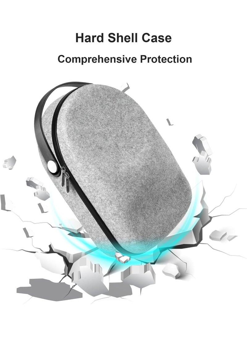 SOLARAE حقيبة حمل صلبة لجهاز Meta Oculus Quest 2/Quest 3/Vision Pro النسخة الأصلية/الإصدار المتميز لسماعة الألعاب VR ووحدات التحكم اللمسية - ملحقات متوافقة للسفر والتخزين المنزلي - Image 3