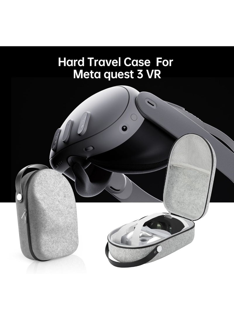 SOLARAE حقيبة حمل صلبة لجهاز Meta Oculus Quest 2/Quest 3/Vision Pro النسخة الأصلية/الإصدار المتميز لسماعة الألعاب VR ووحدات التحكم اللمسية - ملحقات متوافقة للسفر والتخزين المنزلي - Image 2
