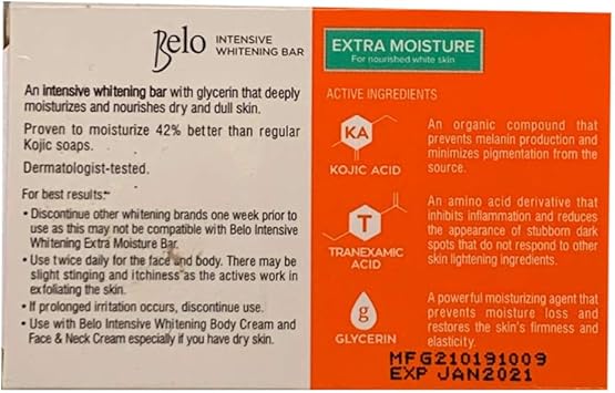 Belo Kojic Lightening Soap Bar Pack of 3 65g by Intelligent Skincare Inc - Image 2