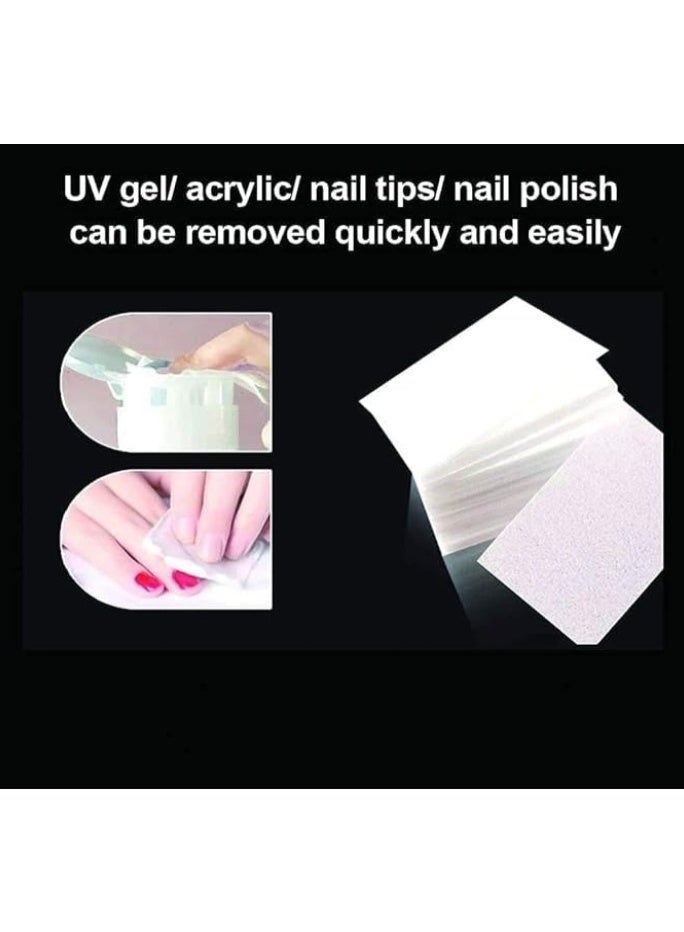 630 PCS Lint Free Nail Wipe Cotton Pads, Gel Nail Polish Remover Set, Nail Polish Remover Cotton Pads, Disposable Nail Wipes, Pure Natural Cotton Fiber, Suitable for Home or Salon - Image 4