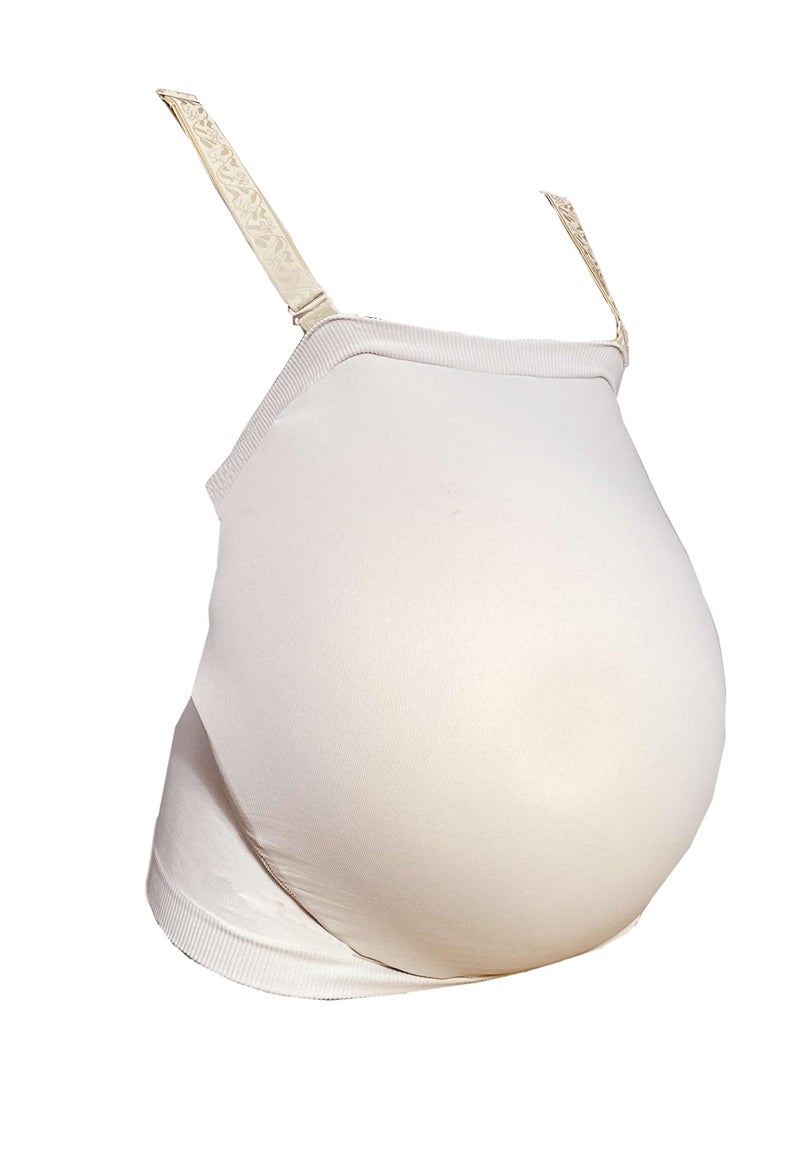 BIMEI Fake Pregnant Belly Cover Adult Belly Filler Pregnant Woman Actor Bag Accessories (Medium, Beige) - Image 5