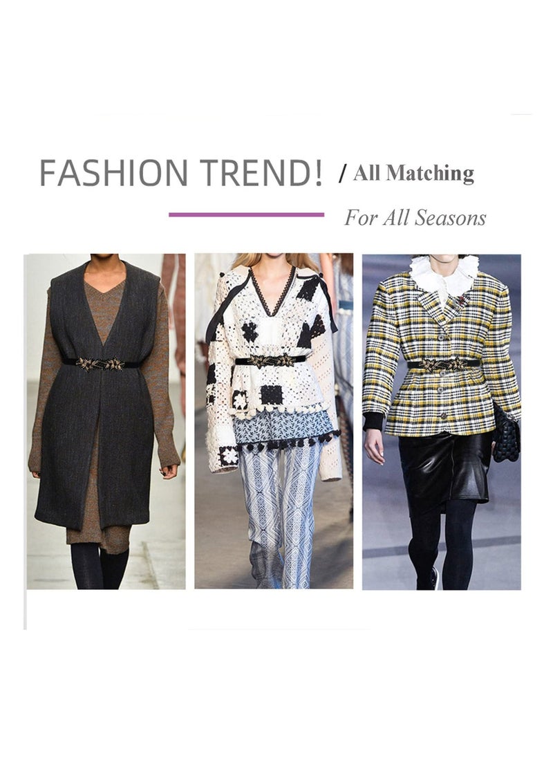 SYOSI Elastic Waist Belt for Women Stretch Belts for Skirts Coat Blouse Sweater - Image 4