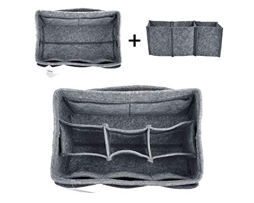 Vercord Felt Purse Organizer Handbag Insert Liner Shaper Bag in Bags for Speedy Neverfull Tote Grey Xlarge - Image 3