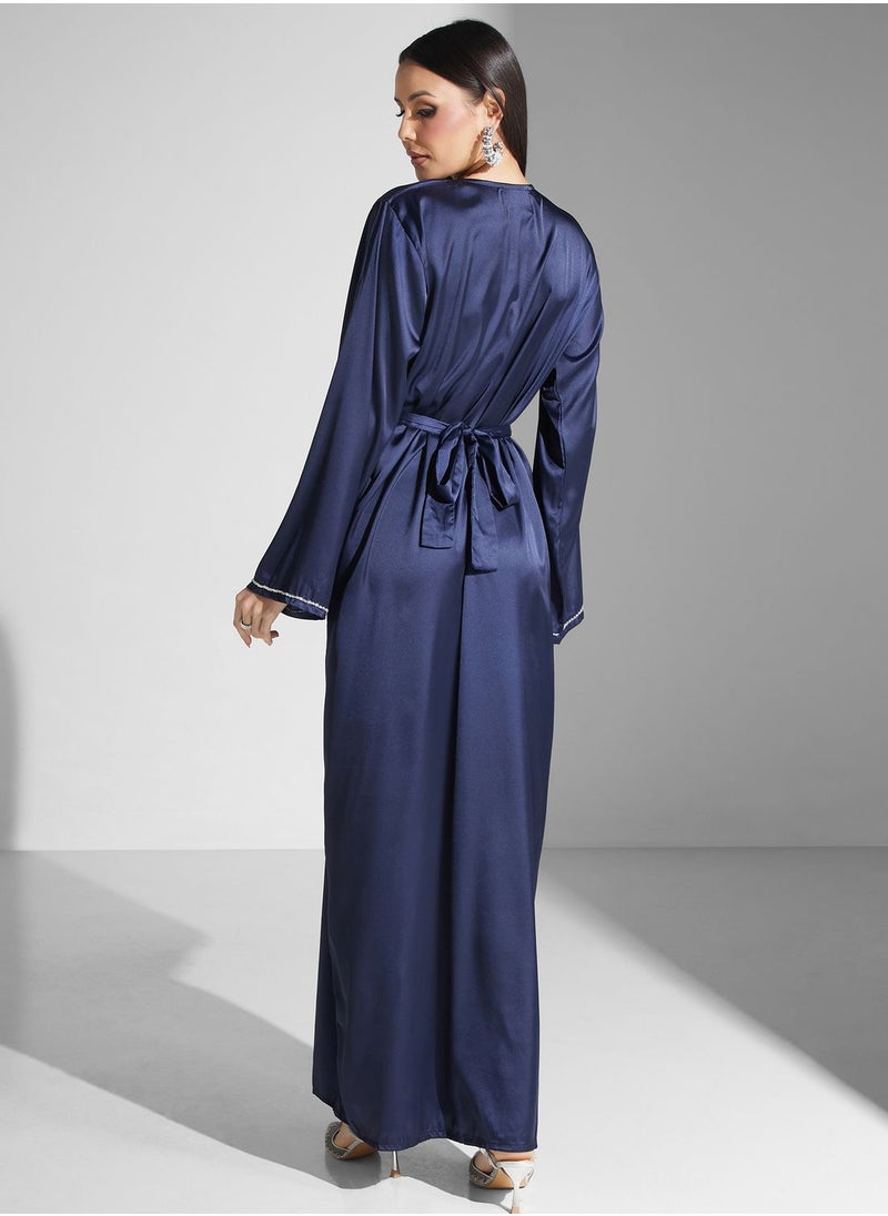 hayas closet - Embellished Belted Jalabiya - Image 1