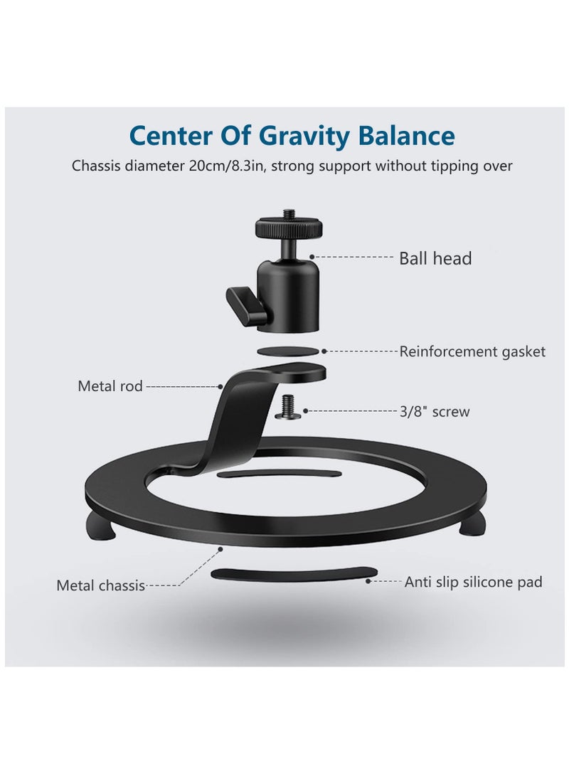 Aluminum Mini Projector Stand with 360° Adjustable Angle, 1/4'' Mounting Screw and Ball Head, Portable Aluminum Alloy Mount for Projectors, Microphones, Cameras, and Webcams. - Image 4