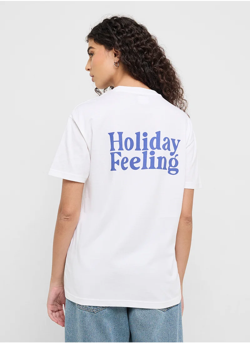 Ginger Crew Neck Holiday Graphic T-Shirt