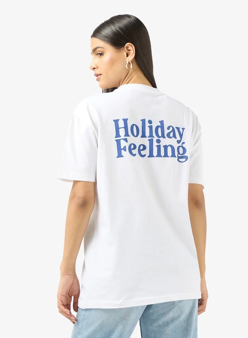 Ginger Crew Neck Holiday Graphic T-Shirt