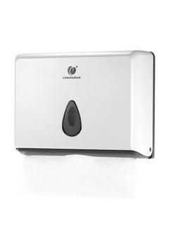 Loquat Wall Mounted Bathroom Tissue Dispenser Tissue Box Holder For Multifold Paper Towels One Size White  - Image 2