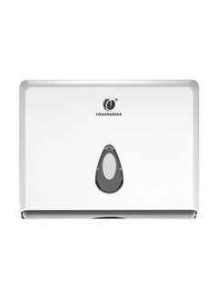 Loquat Wall Mounted Bathroom Tissue Dispenser Tissue Box Holder For Multifold Paper Towels One Size White  - Image 1