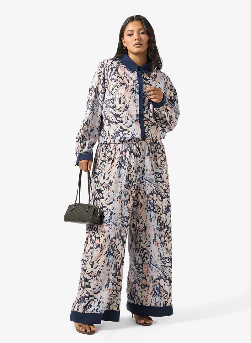 Ella Plus Printed Top & Pant Set - Image 5
