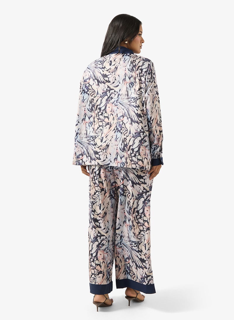 Ella Plus Printed Top & Pant Set - Image 2