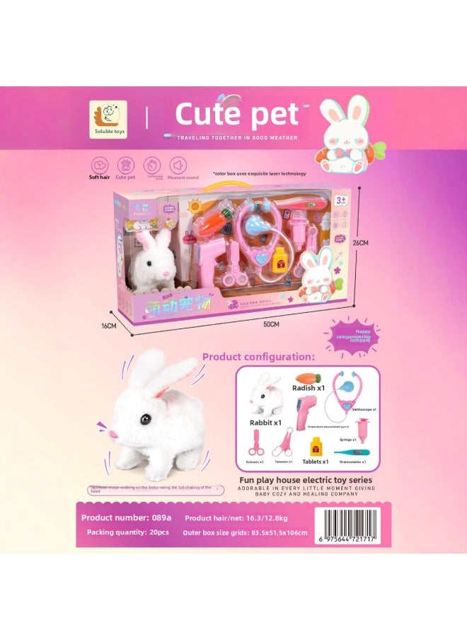 Electric Plush Pet Dog Can Walk Simulation Intelligent Interactive Sound Toy Cute Pet Gift Box Suit Wholesale-Color:886B Adorable Shopping Cart [puppy]]  - Image 2