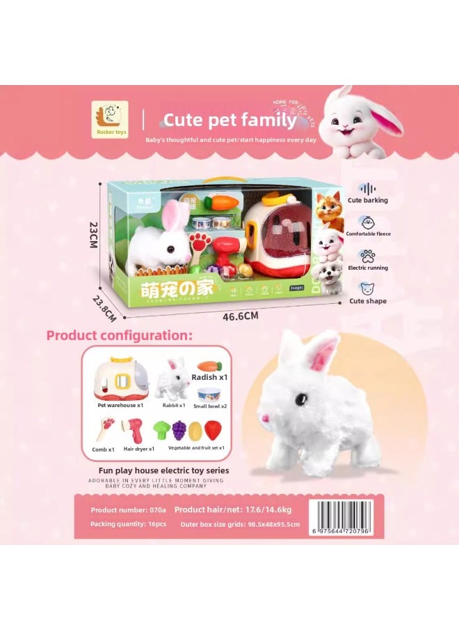Electric Plush Pet Dog Can Walk Simulation Intelligent Interactive Sound Toy Cute Pet Gift Box Suit Wholesale-Color:886B Adorable Shopping Cart [puppy]]  - Image 5