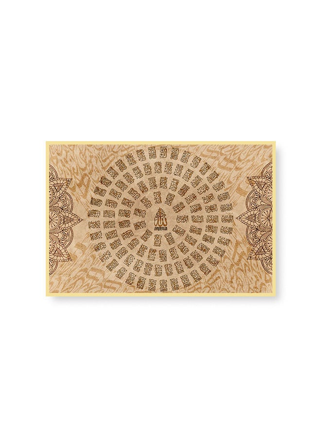 ماركتنا لوحة جدارية قماشية فنية لتزيين الحائط بتصميم إسلامي مع برواز ذهبي مجوف مقاس(120x80) قطعة واحدة - Image 2