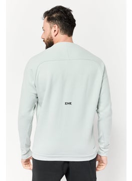 Adidas Men Sportswear Fit Long Sleeve Outdoor Sweatshirt, Light Grey  - Image 4