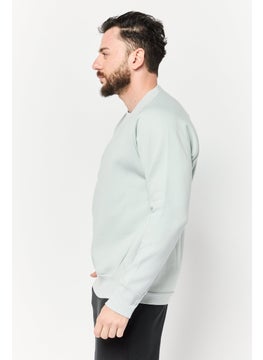 Adidas Men Sportswear Fit Long Sleeve Outdoor Sweatshirt, Light Grey  - Image 3