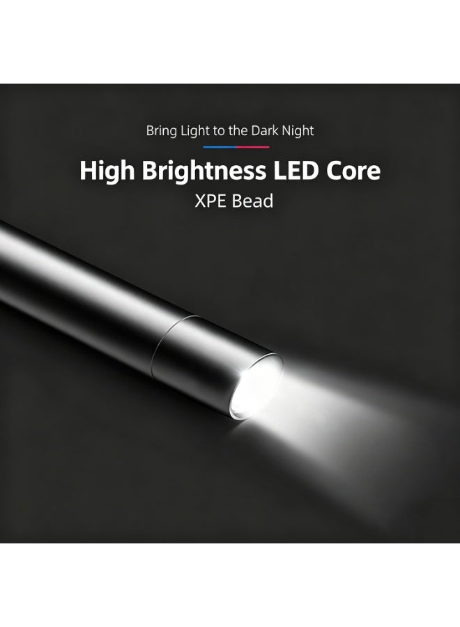 2 Mini High-Power Flashlight, Usb Rechargeable, Aluminum Alloy Flashlight, Super Bright Led Beads, Adjustable Focus, Long-Range Shooting, Convenient Flashlight - Image 4