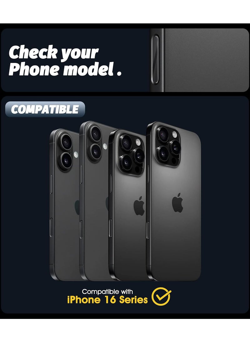 4 Pack Compatible for iPhone 16/16 Plus/16 Pro/16 Pro Max Camera Control Capture Button Protector, Tempered Glass High Definition Strong Protection - Black