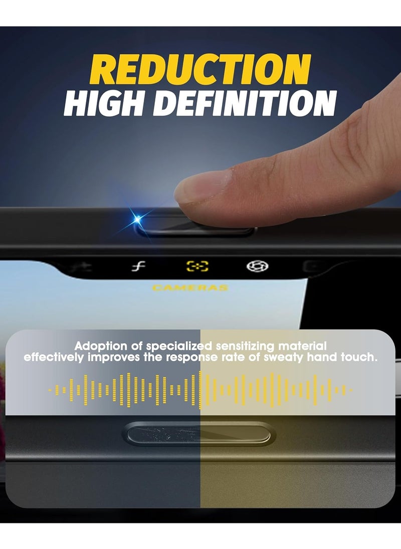 4 Pack Compatible for iPhone 16/16 Plus/16 Pro/16 Pro Max Camera Control Capture Button Protector, Tempered Glass High Definition Strong Protection - Black