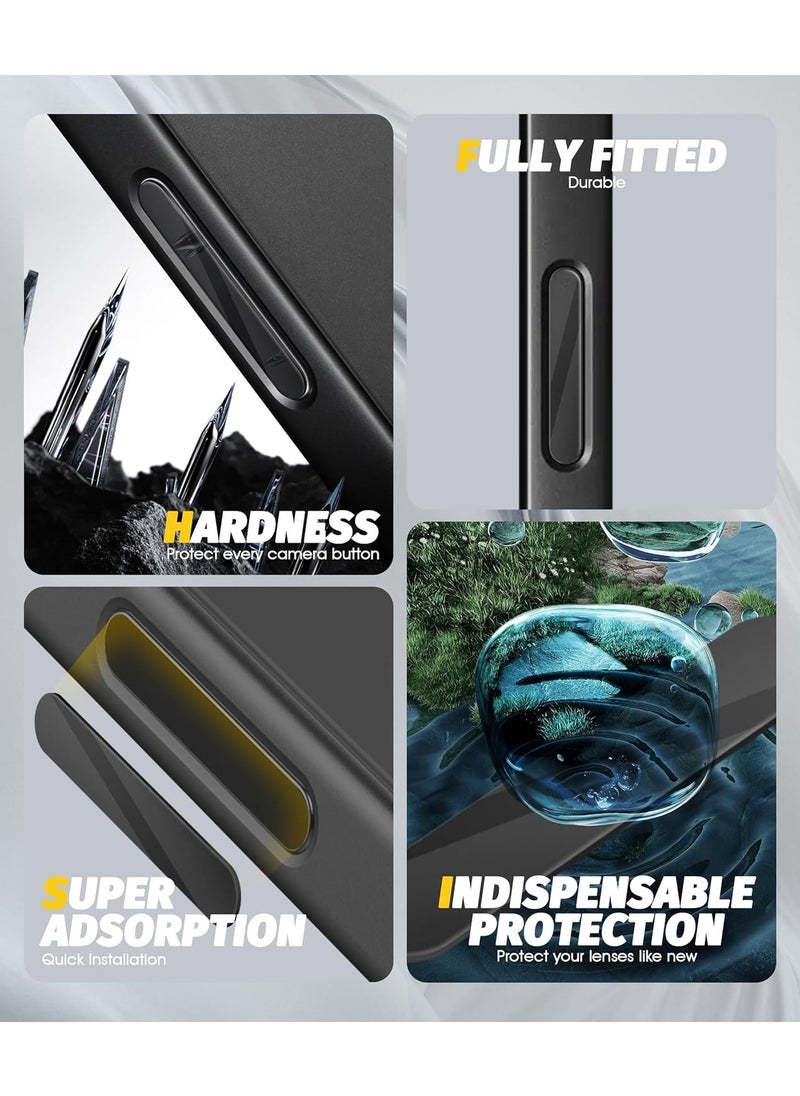 4 Pack Compatible for iPhone 16/16 Plus/16 Pro/16 Pro Max Camera Control Capture Button Protector, Tempered Glass High Definition Strong Protection - Black