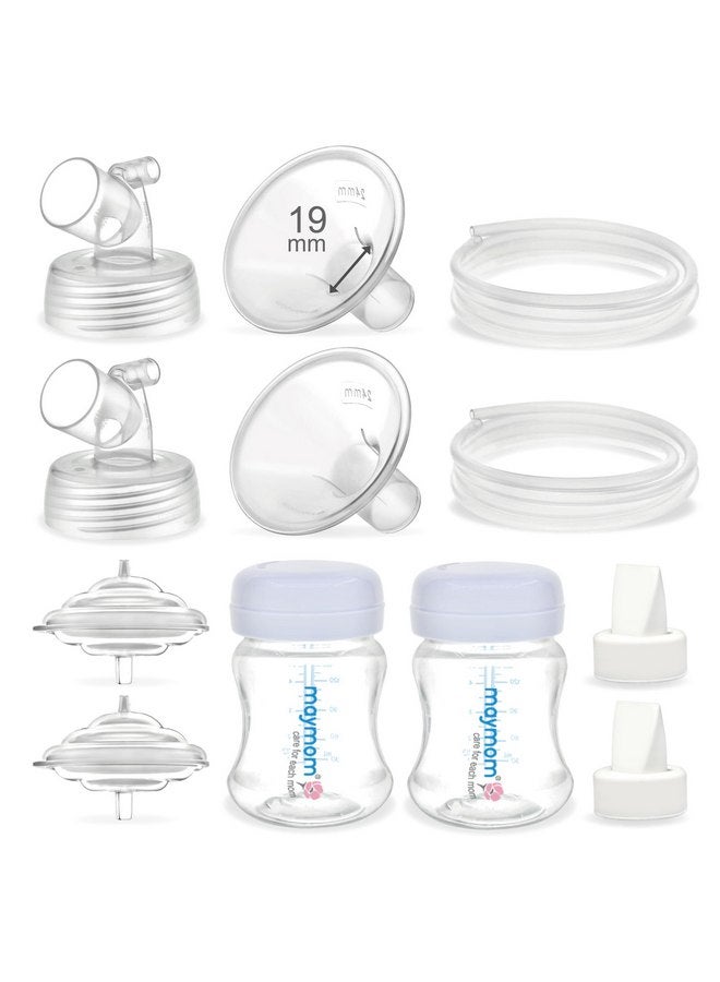 Maymom Pump Parts Work with Spectra S2 Spectra S1, 19mm Flange Valve Tube Bottle Backflow Protector, Not Original Spectra S2 Accessories Spectra Duckbill Valve Spectra Bottle Spectra Flange (19mm) - Image 1