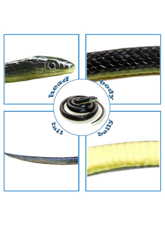 Homdipoo Realistic Fake Rubber Snake Black Snake Toys That Look Real Prank Stuff Cobra Snake 49 Inch Long (2Pack) - Image 4