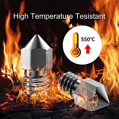 Dawnblade Tungsten Carbide 3D Printer MK8 Extruder Nozzle, High Temperature Printing, Super Wear Resistant, 0.4mm/1.75mm - Image 5
