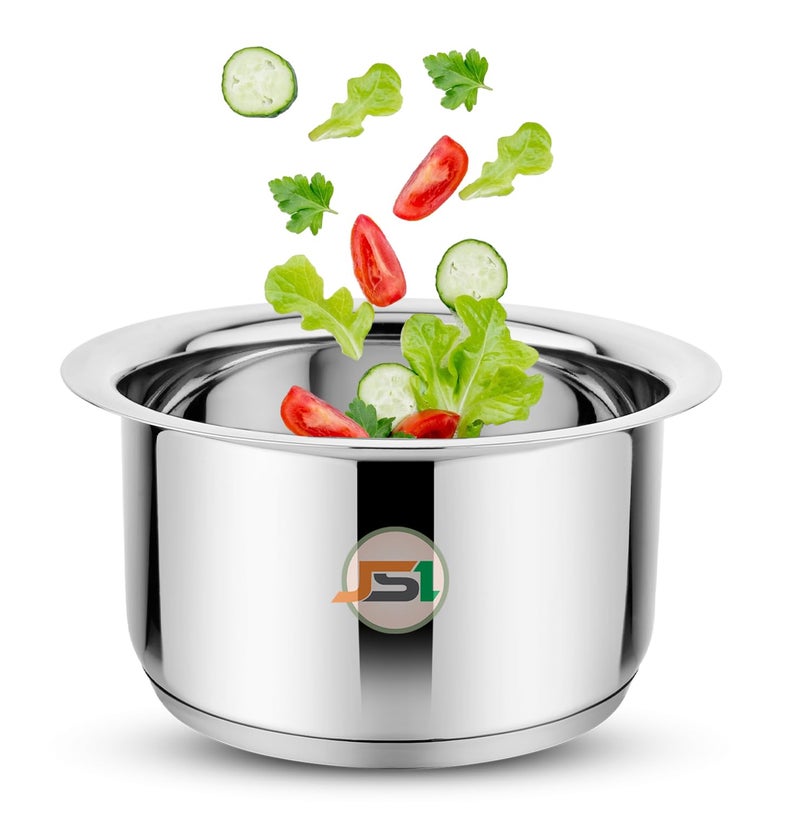 JSI أواني الطهي من الفولاذ المقاوم للصدأ JSI - مجموعة قدر الحليب (القطر - 18 سم، السعة - 1.6 لتر) أواني طهي ذات قاعدة ثلاثية ثقيلة للمطبخ - مثالية لغلي الماء والحليب وطهي الطعام - ضمان 5 سنوات - Image 2