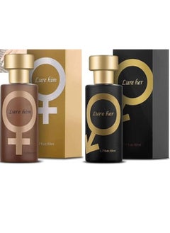 لور مجموعة عطور لور هير للرجال - كولونيا فرمون جولدن لور للرجال والنساء,عطر كيافي جولدن لور فرمون، عطر لور هير للرجال، كولونيا فرمون للرجال يجذب النساء، يزيد من السحر لتعزيز المزاج (للنساء 50ملليلتر50م,  - Image 1