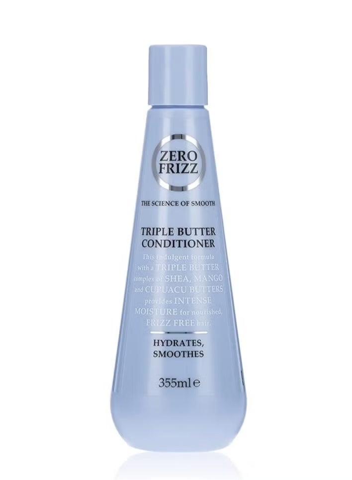 Zero Frizz Triple Butter Conditioner  Hydrates Smoothes  355 Ml
