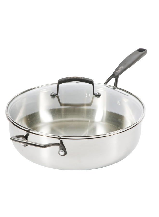 Babish 5-Qt Stainless Steel Sauté Pan with Lid – Heavy Duty Nonstick-Ready, Oven & Induction Safe, Everyday Kitchen Cookware - Image 1