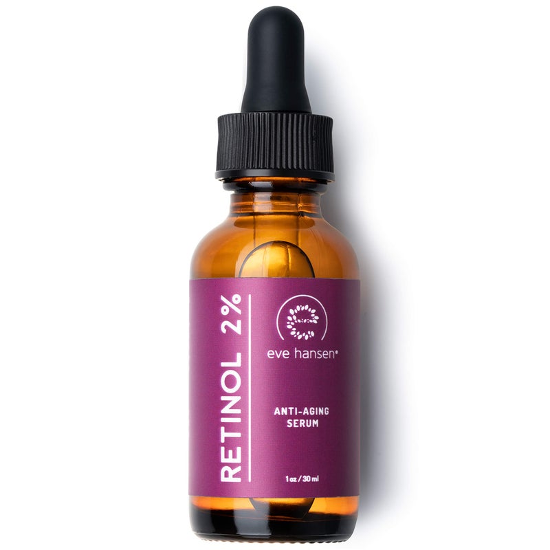 Eve Hansen Anti-Aging Retinol Serum for Face | Anti-Wrinkle Serum with Vitamin A, E, and Hyaluronic Acid | Acne Scar, Pore Minimizer Cruelty Free 2% Organic Retinol Night(1 oz) - Image 1