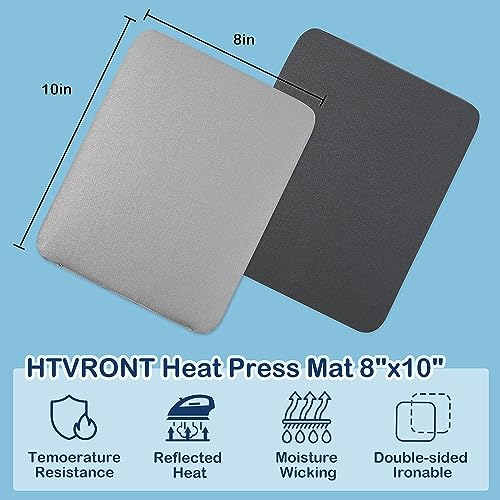HTVRONT Heat Press Mat - 8"x10" Heat Press Pad for Craft Vinyl Ironing Insulation Transfer, Double Sided Applicable - Image 4