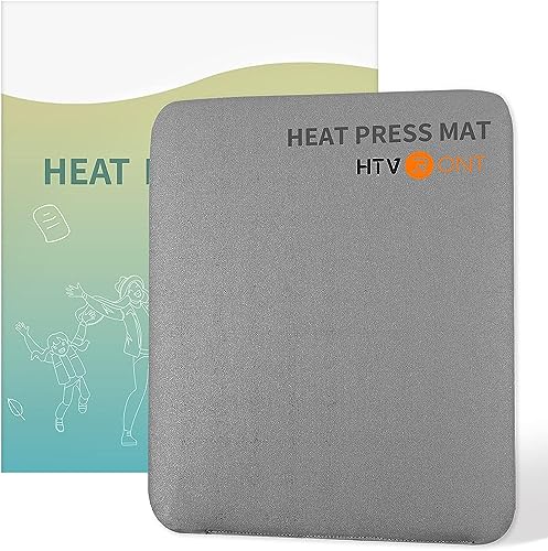 HTVRONT Heat Press Mat - 8"x10" Heat Press Pad for Craft Vinyl Ironing Insulation Transfer, Double Sided Applicable - Image 1