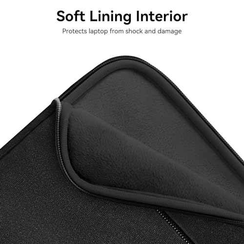 Voova Laptop Sleeve Carrying Case 14 15 Inch Compatible with MacBook Air 15 M2/M3/M4 2022-2025, MacBook Pro 15, Hp Chromebook 14, Waterproof Slim Computer Cover Bag,Black - Image 3