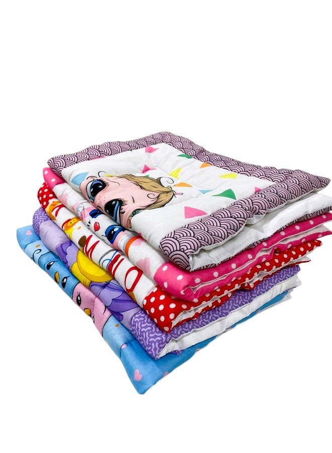 RUMPES New Born Baby Godadi Pack of 5 Combo Set Soft Cotton Baby godi, Godari, Baby Bed, Crib Sheet, Cartoon & ABCD Mat Baby Godadi, Bedding Set, Baby mat Multicolor - Image 2
