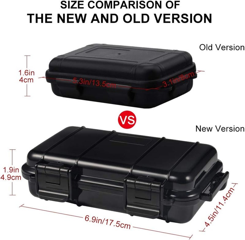 Ejoyous Watertight Box Outdoor Utility Dry Box, Shockproof & Protective Case W/Foam, Micro Case Solid Dry Storage Container for Fishing Camping Diving Snorkelling Outdoor Activities, Small Black - Image 4