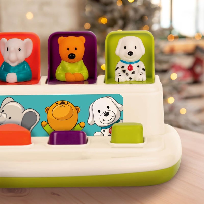 BATTAT – Cause – And – Effect Toy – Developmental Toy With Buttons & Colors – Color Sorting Animal Toys – For Kids, Toddlers, Babies – 18+ Months – Pop – Up Pals - Image 3