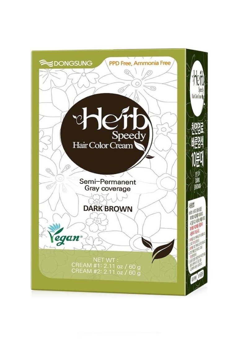 dongsung - HERB SPEEDY HAIR COLOR CRM(DAK BWRN) - Image 1