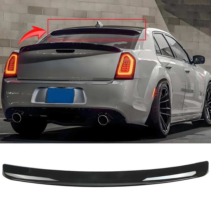 MUTUSAISI Rear Window Roof Spoiler Wing Compatible with Chrysler 300/ 300C/ 300S/ Touring/Limited 2011-2023 Top Wing Lip Exterior Accessories (Gloss Black) - Image 1