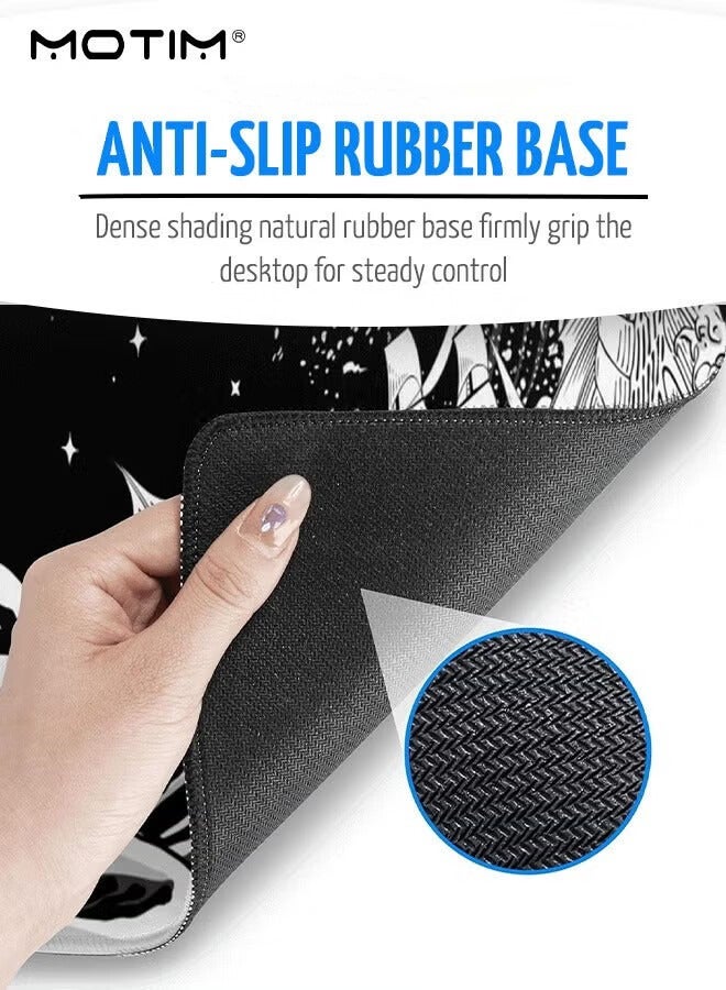 Motim Large Computer Mouse Pad (900*400*3mm), Extended Gaming Mousepad, Ergonomically Designed Mouse Pad for Desk, Non-Slip Rubber Base Desk Mat for Keyboard and Mouse - Image 5