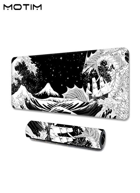 Gaming Computer Mouse Pad 900x400mm, Extended Mouse Pad, Large Ergonomically Designed Mouse Pad for Desk, Non-Slip Rubber Base Desk Mat for Keyboard and Mouse