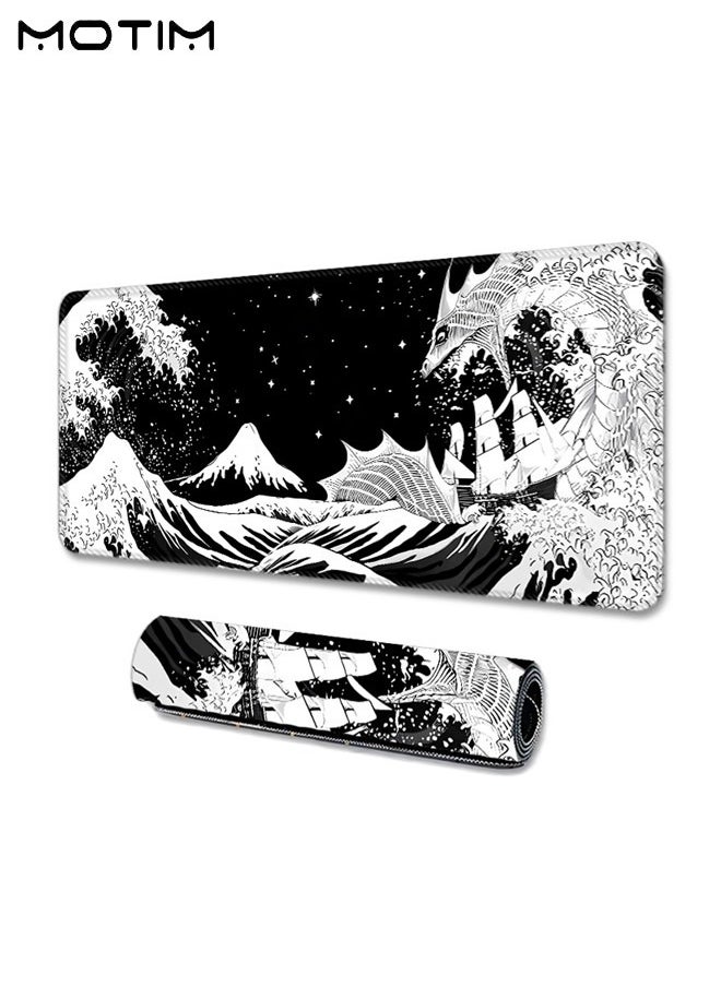 Motim Gaming Computer Mouse Pad 900x400mm, Extended Mouse Pad, Large Ergonomically Designed Mouse Pad for Desk, Non-Slip Rubber Base Desk Mat for Keyboard and Mouse  - Image 1