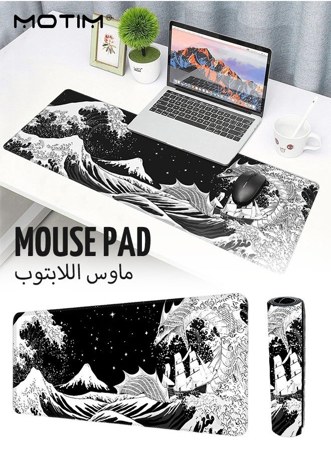 Motim Gaming Computer Mouse Pad 900x400mm, Extended Mouse Pad, Large Ergonomically Designed Mouse Pad for Desk, Non-Slip Rubber Base Desk Mat for Keyboard and Mouse  - Image 2