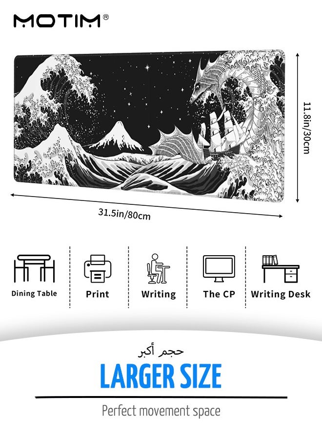 Motim Gaming Computer Mouse Pad 900x400mm, Extended Mouse Pad, Large Ergonomically Designed Mouse Pad for Desk, Non-Slip Rubber Base Desk Mat for Keyboard and Mouse  - Image 3