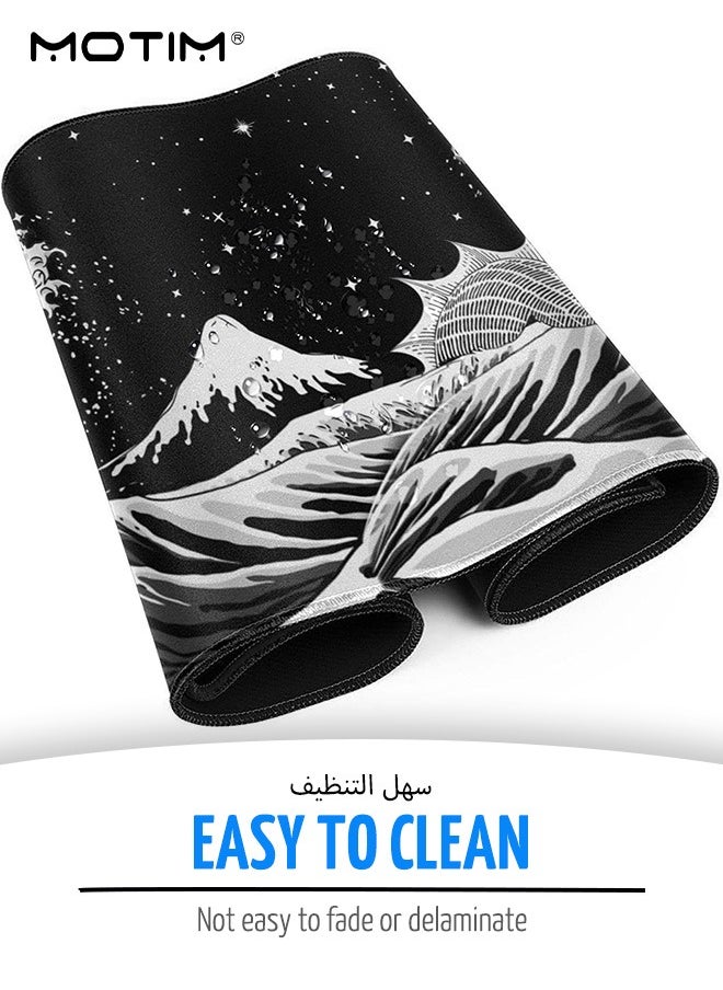 Gaming Computer Mouse Pad 900x400mm, Extended Mouse Pad, Large Ergonomically Designed Mouse Pad for Desk, Non-Slip Rubber Base Desk Mat for Keyboard and Mouse