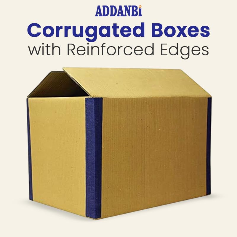 ADDANBI 5 Ply Heavy Duty Corrugated Boxes 18x12x12 Inches – Pack of 5 Reinforced Cardboard Cartons for Shipping, Packaging, Moving, Storage & E-Commerce – Durable & Recyclable Packing Boxes - Image 2